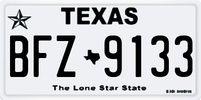 TX license plate BFZ9133