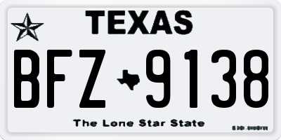 TX license plate BFZ9138