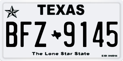 TX license plate BFZ9145