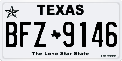 TX license plate BFZ9146