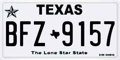 TX license plate BFZ9157