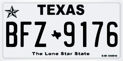 TX license plate BFZ9176