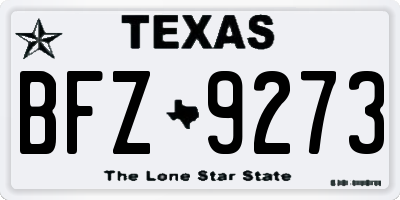 TX license plate BFZ9273