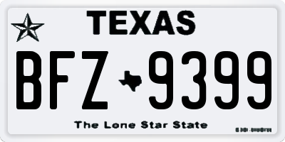 TX license plate BFZ9399