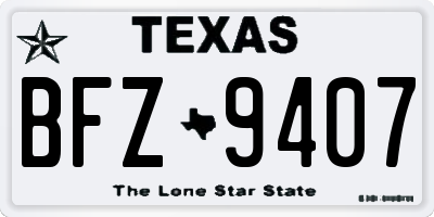 TX license plate BFZ9407