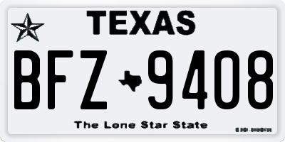 TX license plate BFZ9408