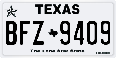 TX license plate BFZ9409