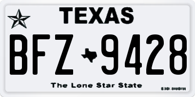 TX license plate BFZ9428