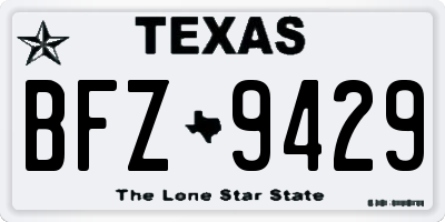TX license plate BFZ9429