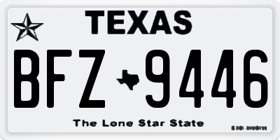 TX license plate BFZ9446