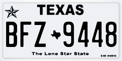 TX license plate BFZ9448