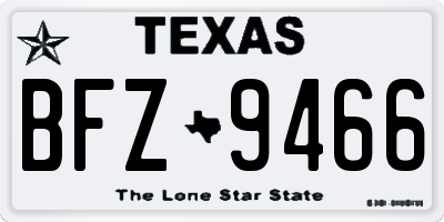 TX license plate BFZ9466