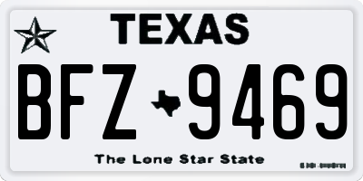 TX license plate BFZ9469