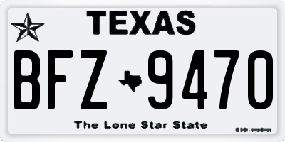 TX license plate BFZ9470
