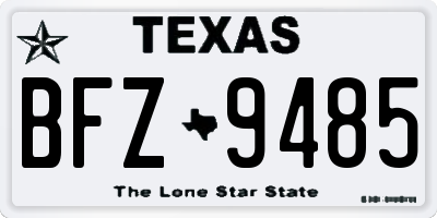 TX license plate BFZ9485