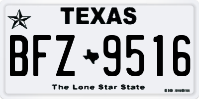 TX license plate BFZ9516