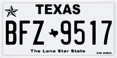 TX license plate BFZ9517