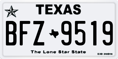 TX license plate BFZ9519