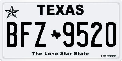 TX license plate BFZ9520