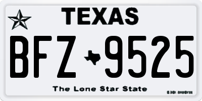 TX license plate BFZ9525