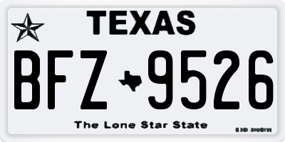 TX license plate BFZ9526