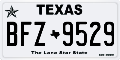 TX license plate BFZ9529