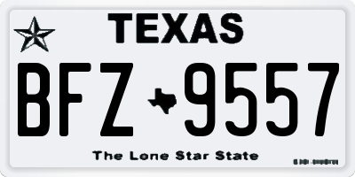 TX license plate BFZ9557