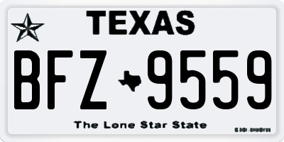 TX license plate BFZ9559