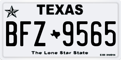TX license plate BFZ9565