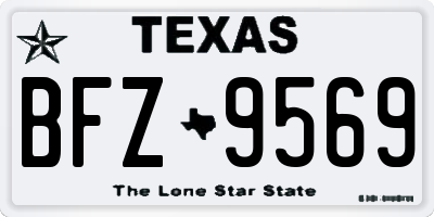 TX license plate BFZ9569