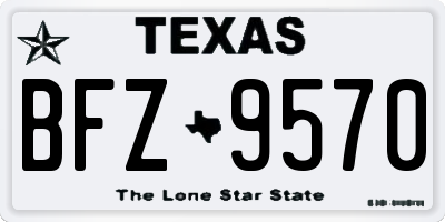 TX license plate BFZ9570