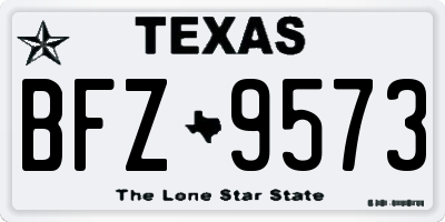 TX license plate BFZ9573