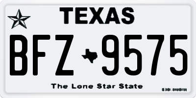 TX license plate BFZ9575
