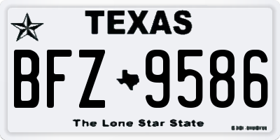 TX license plate BFZ9586
