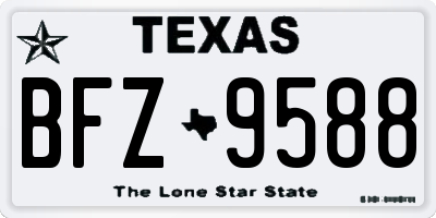 TX license plate BFZ9588