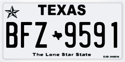 TX license plate BFZ9591