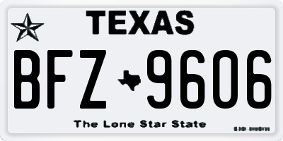 TX license plate BFZ9606