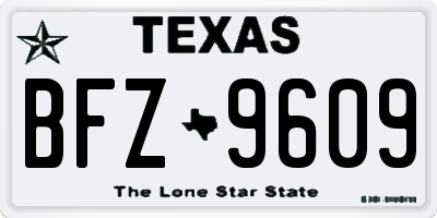 TX license plate BFZ9609