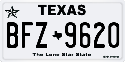 TX license plate BFZ9620