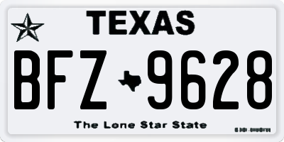 TX license plate BFZ9628