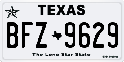 TX license plate BFZ9629
