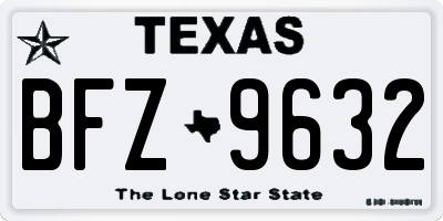 TX license plate BFZ9632