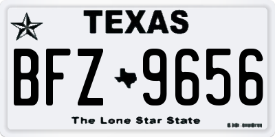 TX license plate BFZ9656