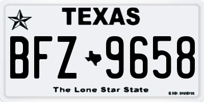 TX license plate BFZ9658