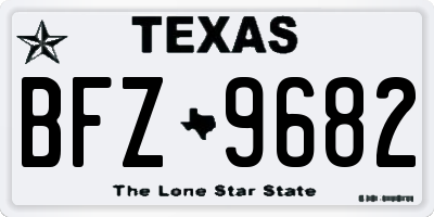 TX license plate BFZ9682
