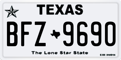 TX license plate BFZ9690