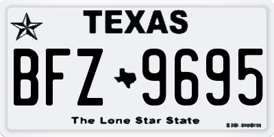 TX license plate BFZ9695