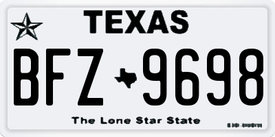 TX license plate BFZ9698