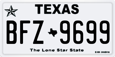 TX license plate BFZ9699