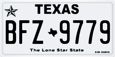 TX license plate BFZ9779